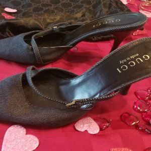 Gucci Heel Black Denim